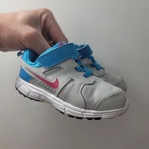 Nike Kids Gray and Blue Sneakers